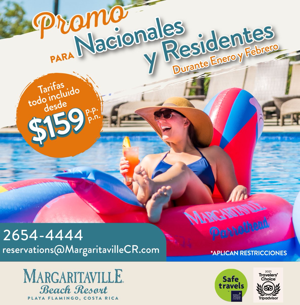 Margaritaville Costa Rica (@flamingo_beach) on Twitter photo Aprovecha nuestra promoción para este mes de enero!!
Más información al correo reservations@MargaritavilleCR.com
#familia #vacaciones #verano #playa #compartir Aprovecha nuestra promoción para este mes de enero!!
Más información al correo reservations@MargaritavilleCR.com
#familia #vacaciones #verano #playa #compartir