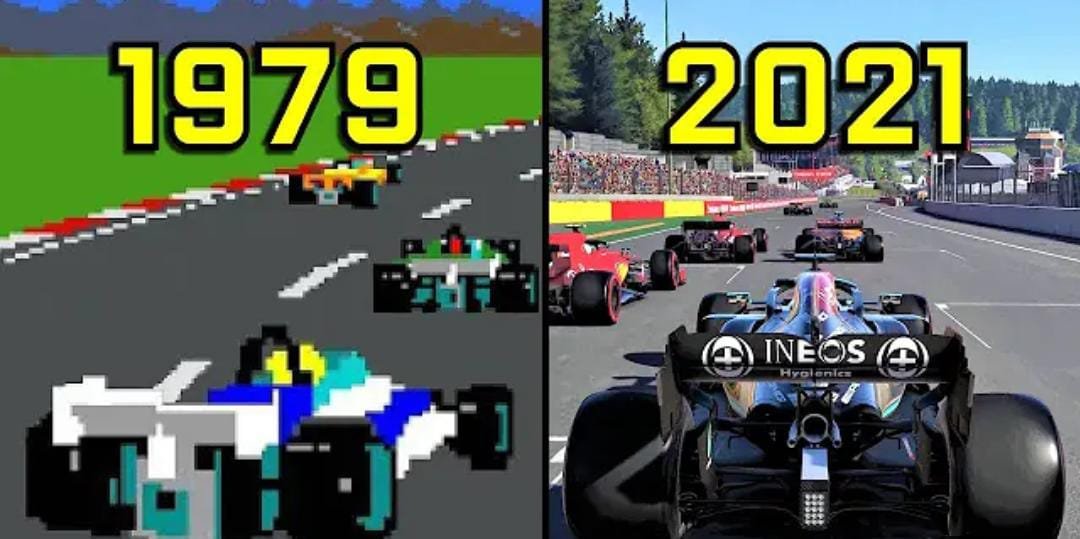 CemOzer86's tweet photo. Formula 1 oyunlarının zaman içindeki gelişimi https://t.co/B4snaNar27