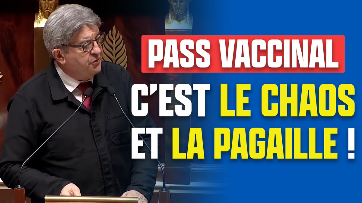 JLMelenchon's tweet photo. #PassVaccinal : c’est le chaos et la pagaille ! 

➡️ https://t.co/Am33hbxwSZ

#DirectAN https://t.co/i6Jfws0Inm