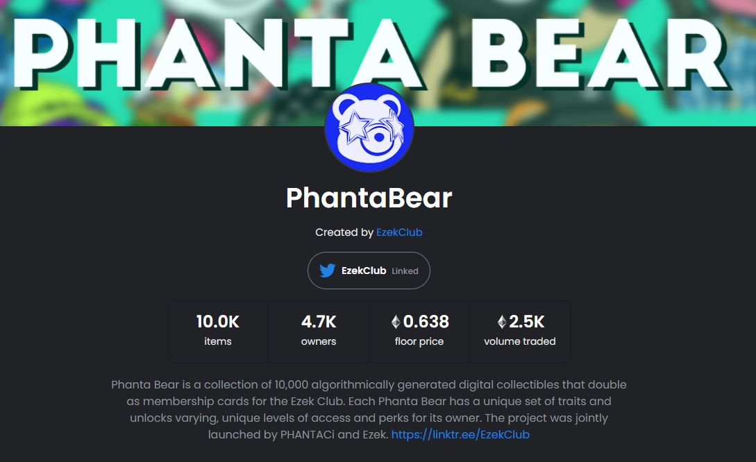 earlyadopterz's tweet photo. Imagine you had the opportunity to buy Asia's version of BAYC for under 1 eth. I will retweet this after the fact. @EzekClub #phantabear #asiaBAYC @BoredApeYC https://t.co/k0SSfbahRS