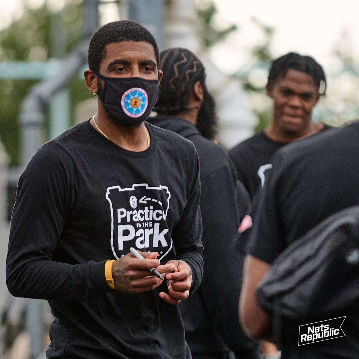 NetsRepublic's tweet photo. Guess who’s back…..back again…….Kyrie’s back…..tell a friend 😌 https://t.co/WF0gVZ720z