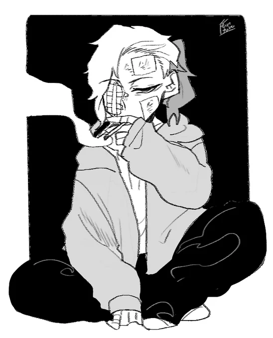 @Akutoban 
弟の発作をなだめて寝かせてすぐのまっしろ 