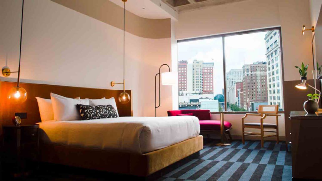 VisitIndy's tweet photo. There's a new way to celebrate the Circle City! Hotel Indy by @Marriott now open in #DowntownIndy 🙌 

A new hotel designed to reflect the personality of #LoveIndy. Learn more at: https://t.co/DlmypMmjsx https://t.co/2dOXRsKkdG