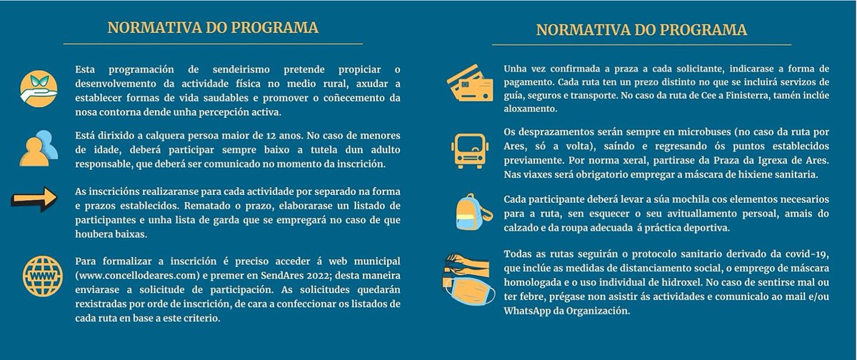 ConcellodeAres's tweet photo. ℹ️ O Concello presenta #SendAres2022, cinco rutas para coñecer o patrimonio natural a través do sendeirismo
#ConcellodeAres #SendAres #ViveoDeporteViveAres #ConcellariaDeportesAres
+info: 👇
https://t.co/zcIrO16ppc https://t.co/Ea3Fyu89uo