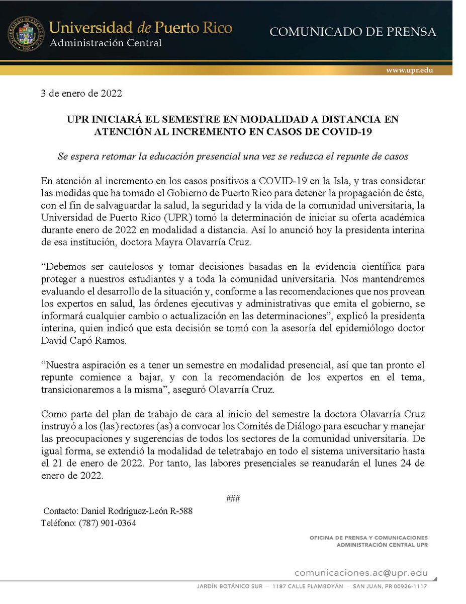 UPR_Oficial's tweet photo. https://t.co/uoRqUxMWnX