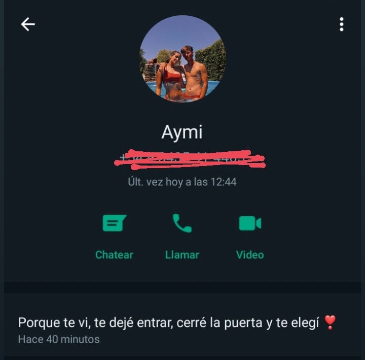 Adjunto más pruebas jajajaaj hasta foto de perfil y estado, no puedo creerlo🥺❤