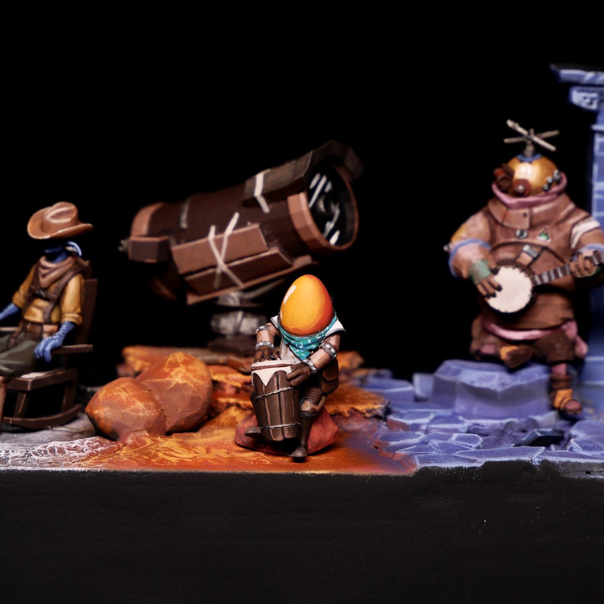 MWheth's tweet photo. I made a diorama as a gift for a friend who loves Outer Wilds.

I also love it. It's great. You should also play Outer Wilds.

#OuterWilds https://t.co/9lR6xPTDOC