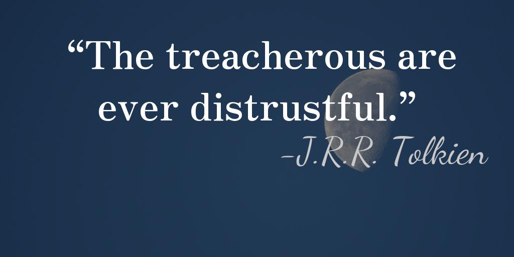 dickeny's tweet photo. “The treacherous are ever distrustful.”

— J.R.R. Tolkien, The Two Towers https://t.co/ODWPQkA899