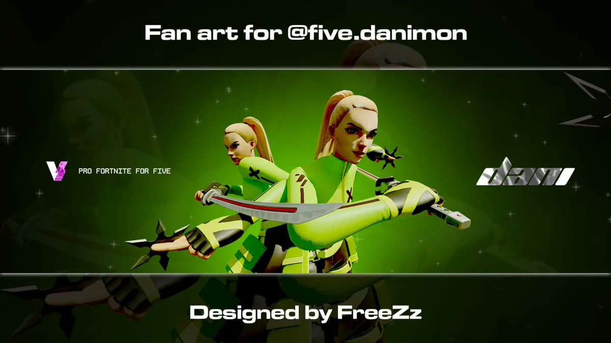 FreeZzDzn's tweet photo. Header fan art for @danimonfn

Tag him and @FIVEMediaClan https://t.co/Bqg2rbK8ie
