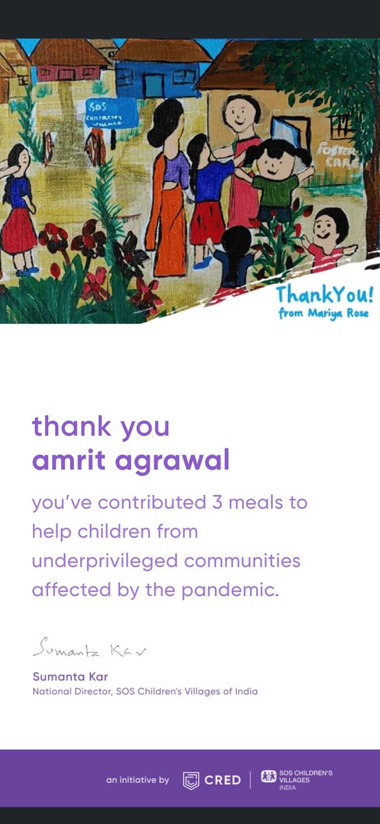 itzamritgarg's tweet photo. Karke dekho accha lagta h
#cred #SupportUnderPrivilege
#RedeemforGoodCause https://t.co/hvQ8fBXdqu