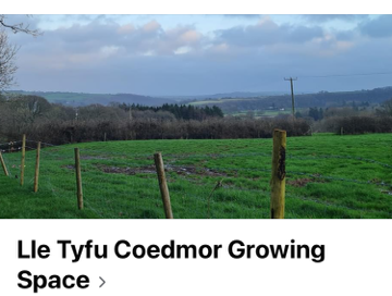 CampingCoedmor's tweet photo. New Year, new project at Coedmor Farm

Lle Tyfu Coedmor Growing Space. 
An opportunity for local people to access a communal and / or individual growing space, providing affordable food whilst working in harmony with the environment.

Further information

https://t.co/ZqztaWhkXD https://t.co/yXizJyvZl0