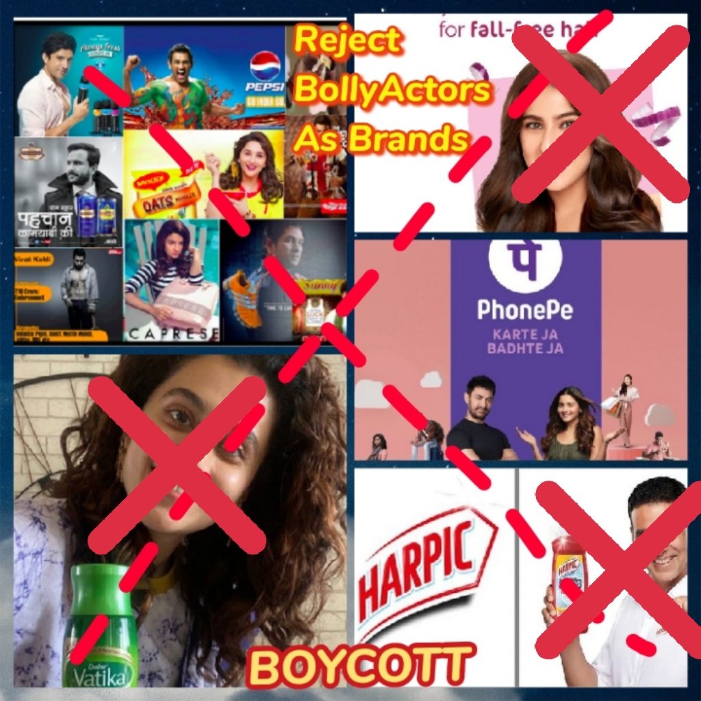 KachruRachna's tweet photo. @TrueColoursOnly @PMOIndia @HMOIndia @itsSSR @myogioffice #BoycottBollywood is important.
For the world to see these criminals and druggies CANNOT be the face of the Brands that we buy!We should Boycott Bollystars Brands
Remove BollyCelebs as Brands

Boycott Bolly Endorsed Brands

#SushantMonth

@notesonwisdom @Angry_Bot14
@sushdishaTer https://t.co/8XhpmmTqx0