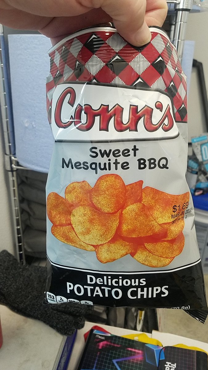 I stopped at a gas station yesterday to check out local chips in Ohio. I found <a href="/ConnsChips/">Conns Potato Chip Co</a> and bought the Sweet Mesquite BBQ. It is one of the best tasting chips I've ever had. Now I wish I'd bought more than one bag. Conn's, come to PA!