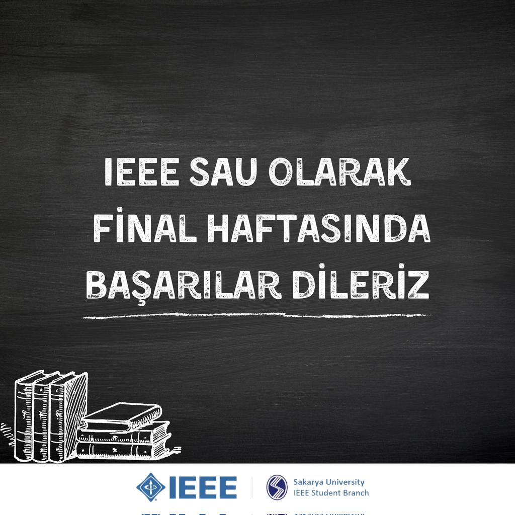 ieeesausb's tweet image. IEEE SAU Olarak Final Haftasında Başarılar Dileriz 💫🙌🏻

#ieeesau #ieeetrsb #ieee #sakaryaüniversitesi #saü #finalhaftasi