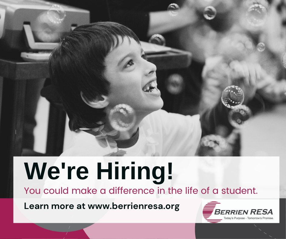 berrienresa's tweet image. Berrien RESA is hiring a Business Services Specialist bit.ly/BRESAjob 

To apply, visit berrienresa.org and click on JOBS at the top of the page. #hiring #education #BRESA