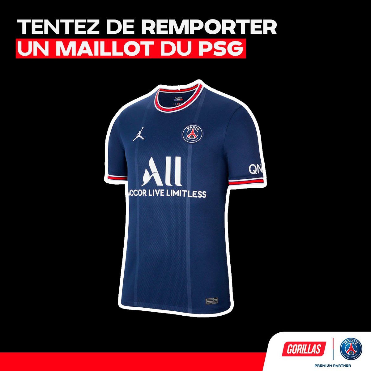gorillasapp_fr's tweet photo. On vous fait gagner un maillot du Paris Saint-Germain 🔴🔵
Pour ce faire : RT ce tweet + follow @gorillasapp_fr ⚽

Tirage au sort vendredi 07/01.

Et pour doubler vos chances, rendez-vous sur notre page Instagram https://t.co/rlXBYWGMLu https://t.co/1wrK6sYo15
