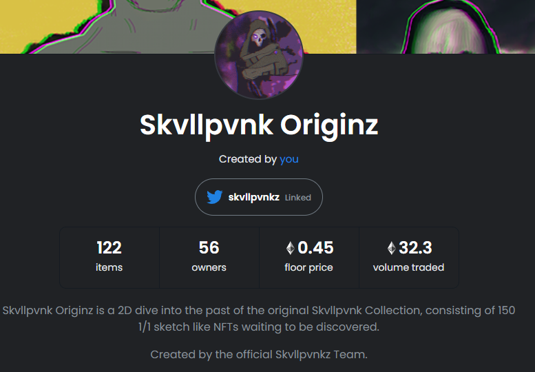Skvllpvnkz = 0.332
Skvllpvnk Originz = 0.45
SkvllGodz = 0.666
First ever Skvllpvnk NFT sale = 15 May 2021

All genesis collections will be getting added tokenomics utility. ✊

opensea.io/collection/skv…
opensea.io/collection/skv…
opensea.io/collection/skv…

#NFTartists #nft