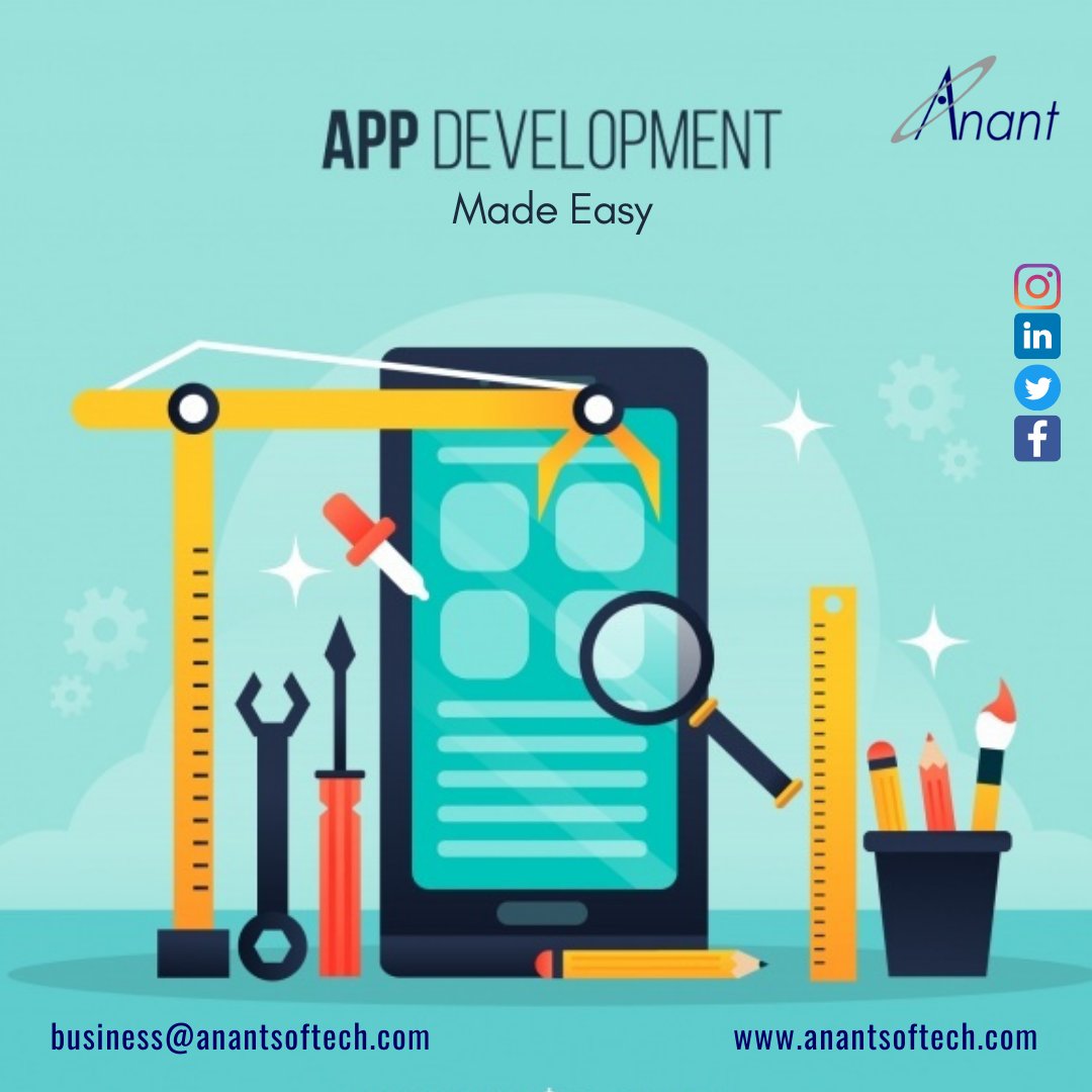 AnantSofttech's tweet image. We are one stop solution for all your mobile #application #development needs, let&apos;s get connected. 
visit anantsoftech.com or write us at business@anantsoftech.com 
.
#anantsofttech #softwaresolutions #MobileApplication