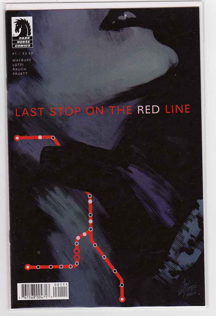 #LastStoponTheRedLine #1 (2019) #JohnRauch Cover & #SamLotfi, #JohnRauch Pencils, #PaulMaybury Story, #NetFlix Dark Horse Mystery Detective Migdalia Torres investigates a vicious strangling on a Boston subway car with no feasible leads. rarecomicbooks.fashionablewebs.com/Last%20Stop%20…