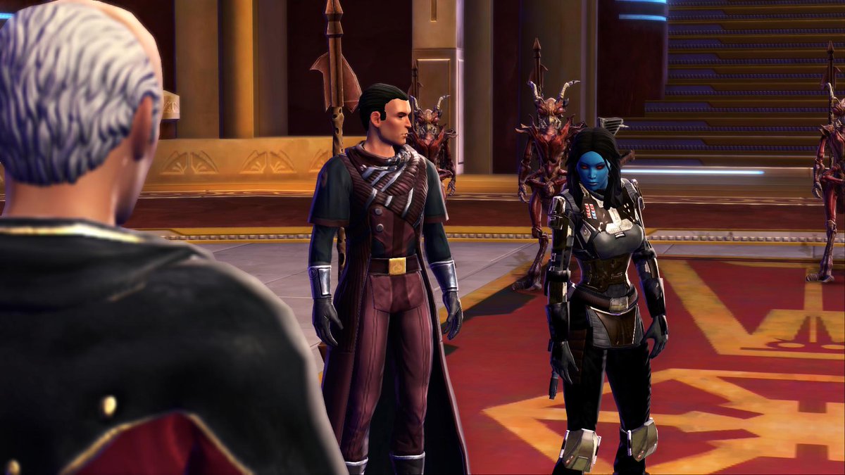 phyreblade's tweet photo. Made it to Alderaan -- yes! Hello, my glorious Buggy Boy! And buh bye, Harpy!

#SWTOR #FavoriteCompanions #VectorHyllus @SWTOR https://t.co/OoVPFVDCt9