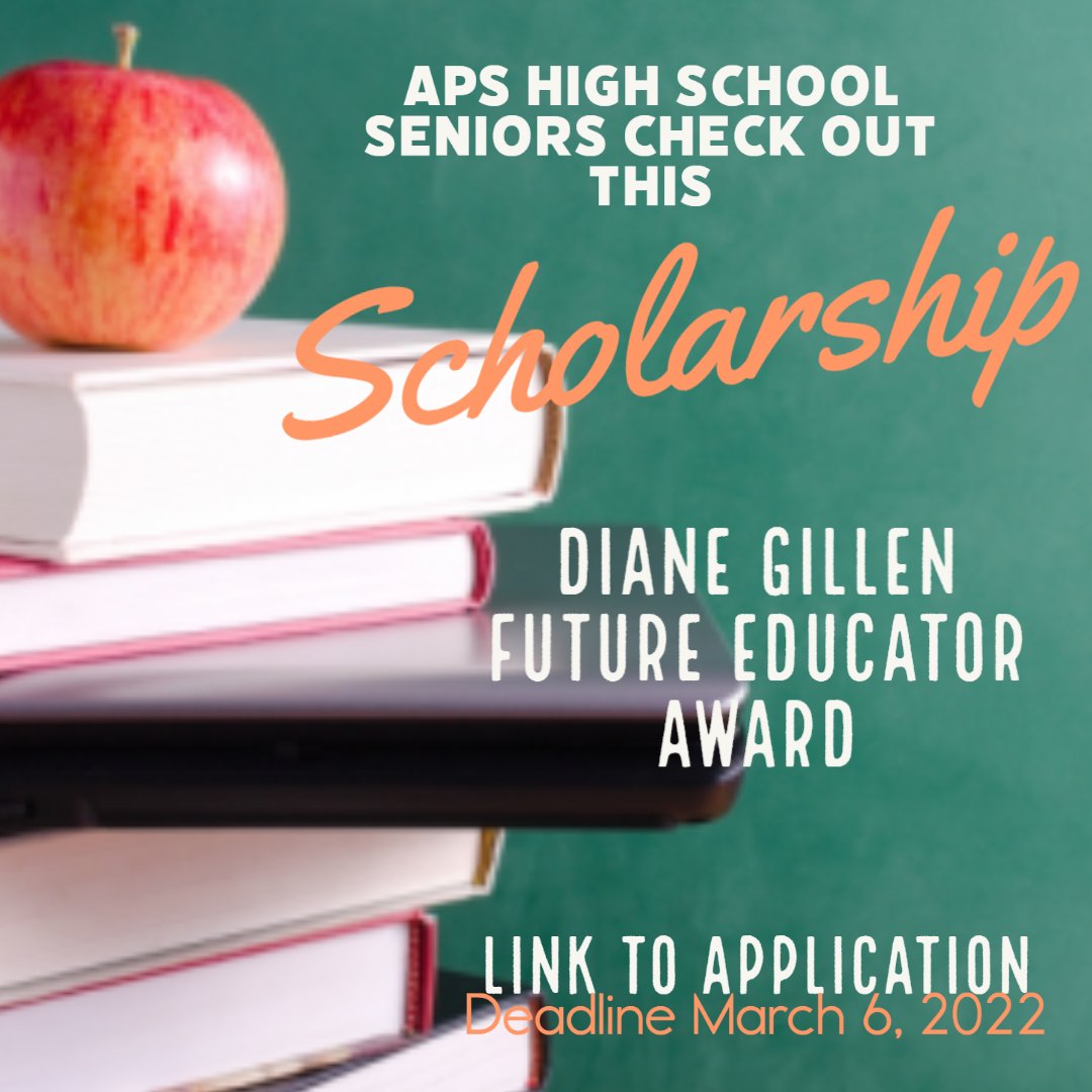 Calling future educators! Check out this scholarship for <a href="/ABQschools/">Albuquerque Public Schools</a>  high school graduates interested in pursuing a career in education! The deadline is March 6, 2022. <a href="/EdRising_NM/">EdRisingNM</a> @DnhsRising 
apseducationfoundation.formstack.com/forms/diane_gi…
<a href="/nm/">n😸</a>