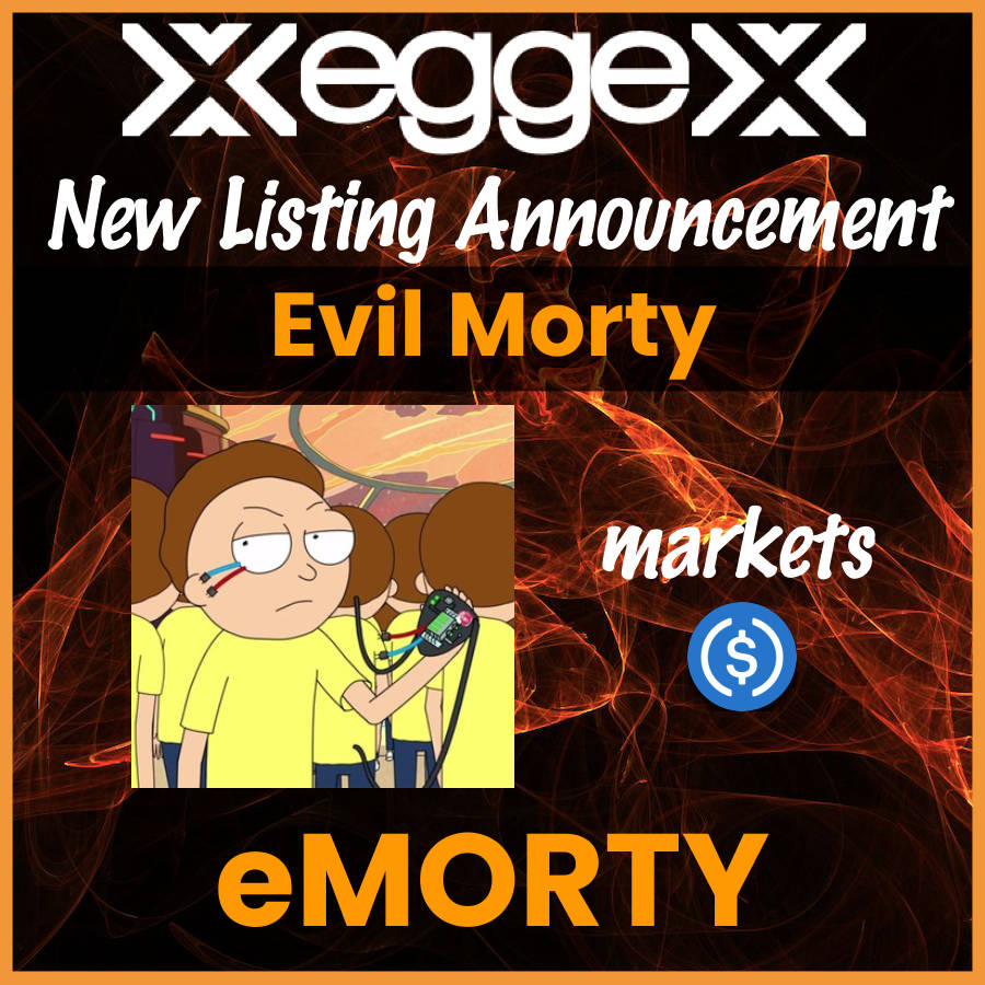 xeggex's tweet photo. New Listing: Evil Morty (eMORTY)
https://t.co/qW0IGlAgkS 
Markets: eMORTY/USDC https://t.co/VB0eVAGdaf