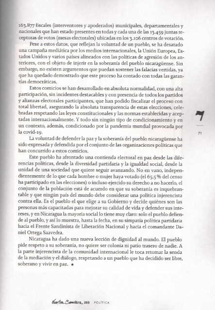 🖋️Escribo en la revista de debate teórico y político, Nuestra Bandera, un artículo titulado "Nicaragua vence al imperialismo desde el combate ideológico. Con el Frente Sandinista o con el Imperio". 
No intento simplificar una posición política, todo lo contrario.