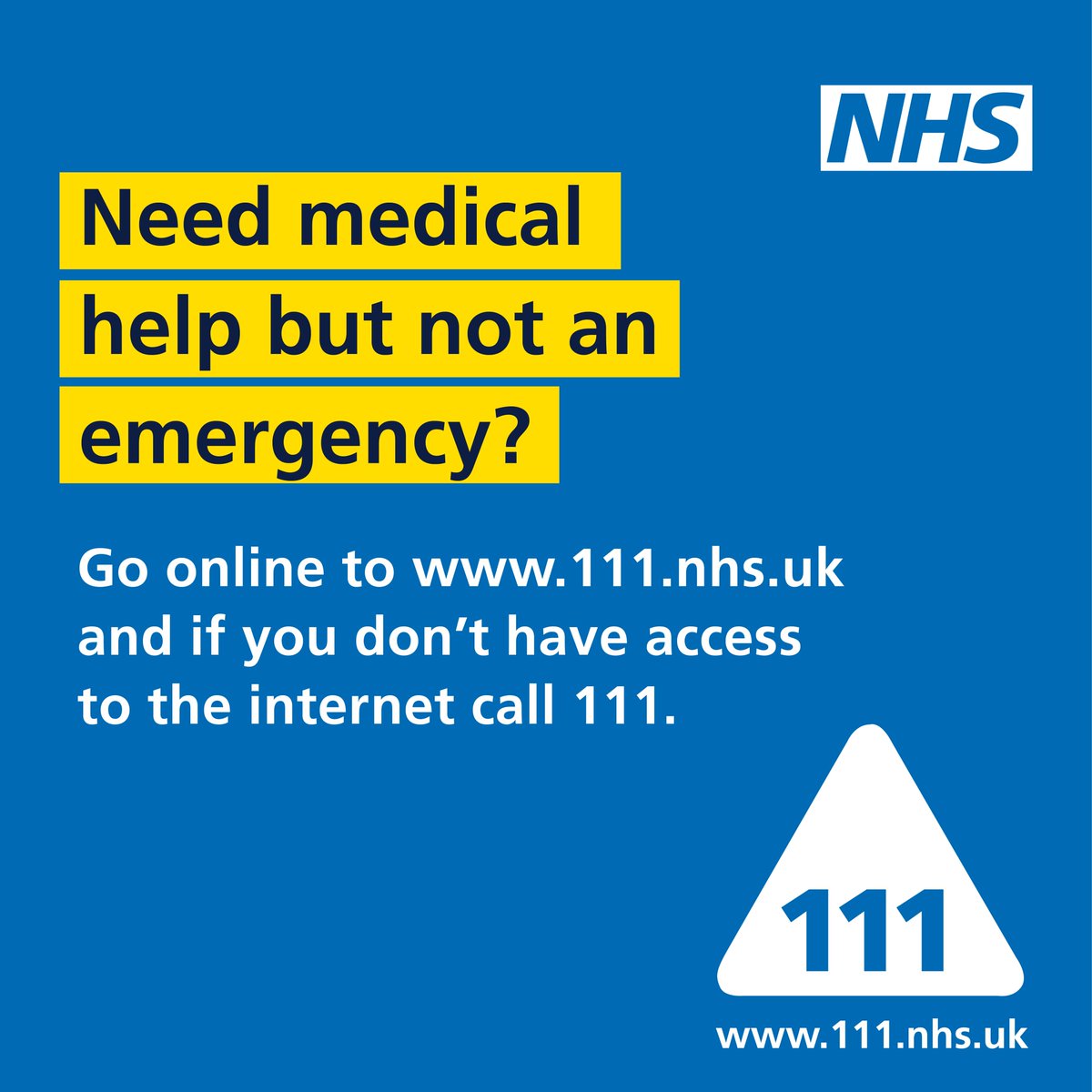 ⚠️We are currently experiencing a high demand on our Emergency Services <a href="/BTHFT/">Bradford Teaching Hospitals NHS FT</a> &amp; <a href="/AiredaleNHSFT/">Airedale Hospital</a> 

👉Here's how you can help

If it’s not a an emergency or you're unsure which NHS service to access when feeling unwell, please visit 111.nhs.uk or call 111

Thank you 🙏