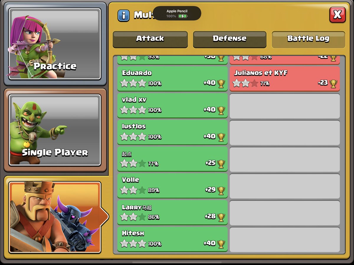 TheMacWitcher's tweet photo. +272 today with blizzard lalo not too bad when most attacks are timefails 😅 @HookedToClash @STARs_coc_ @Tobi_SpiritHawk https://t.co/ToLioFVEhd