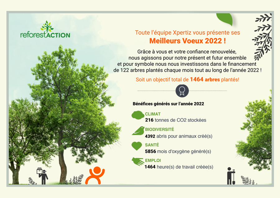 xpertiz_lux's tweet photo. Toute l’équipe #Xpertiz vous présente ses Meilleurs #Voeux pour l’année 2022 et vous souhaite bonheur, santé et réussite ! 😁 🥰
Cette année, notre #entreprise s’est engagée à financer la plantation de 122 #arbres par mois 🌳🌿👇
https://t.co/NQhFcSBITB
#reforestation https://t.co/zkSB6bSUAJ