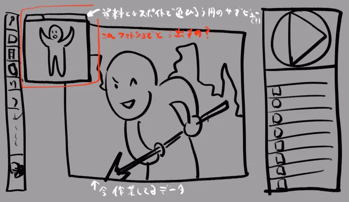 フォトショでのサブビューどう出すの?図解 