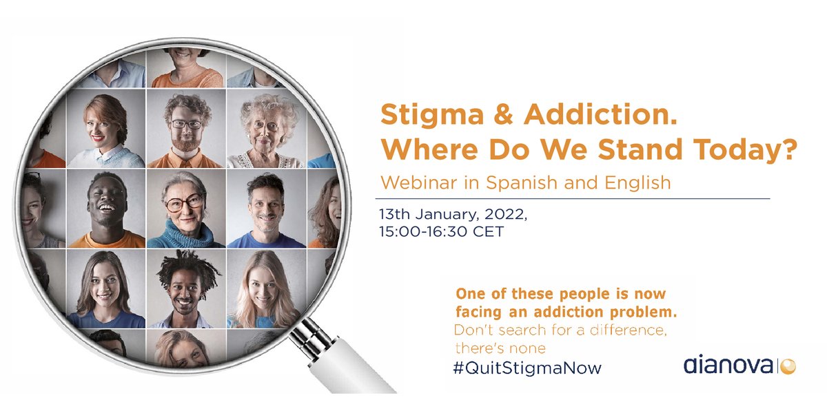 Dianova_org's tweet photo. 📢 #QuitStigmaNow webinar January 13 
This event will delve into stigma from an intersectional approach. Speakers will draw up practical recommendations on how to implement this approach and contribute to addressing the stigma of addiction.  Register https://t.co/yxoQTHPBk0 https://t.co/TWpA950tnQ