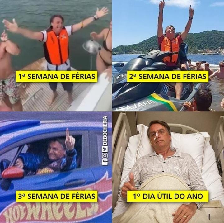helder_rsilva's tweet photo. O Sr.Presidente passou 11 dias de ferias. Andou de Jet ski, brincou de hot wheels no Beto Carrero, tirou onda pelas praias de Santa Catarina.
Hoje ele deveria voltar a trabalhar, mas meteu atestado médico. É facada?
#BolsonaroVagabundo|Carluxo|
|Carlos Bolsonaro|Globo|Adelio| https://t.co/7l6GiArOA3