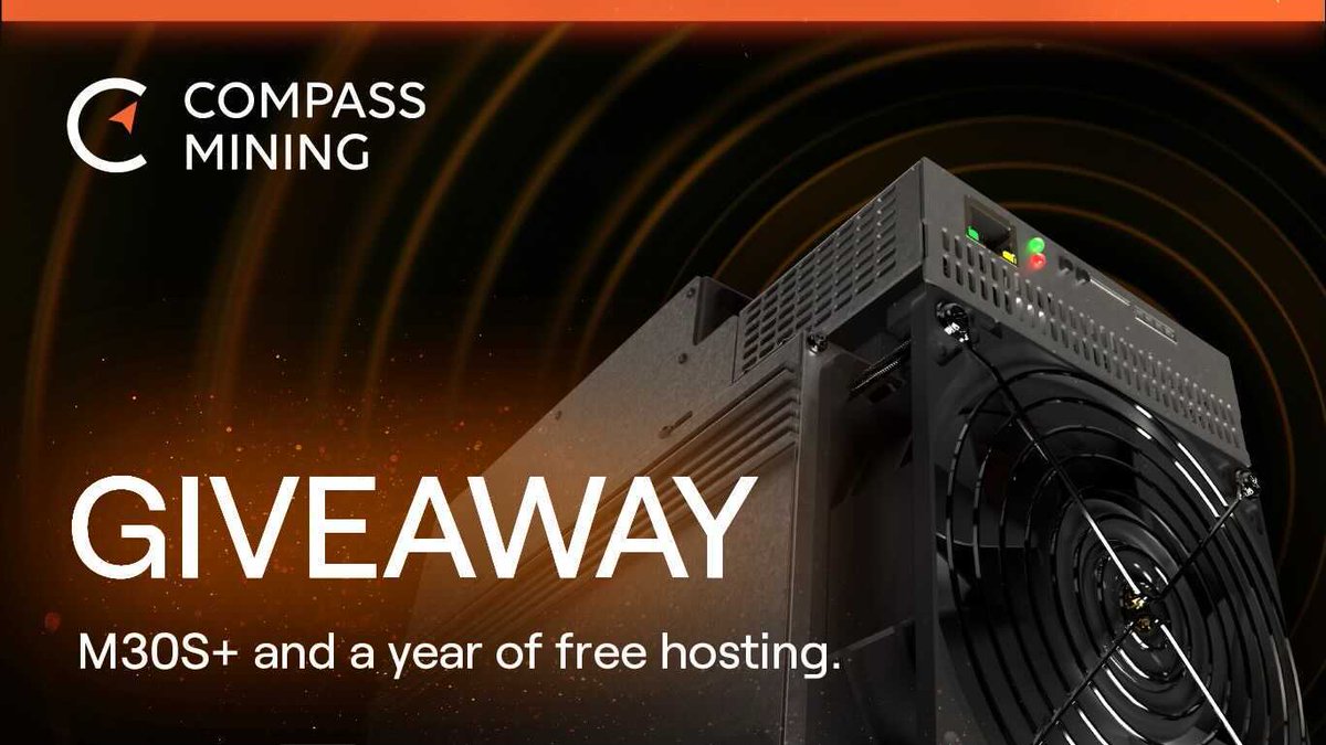 The anniversary of Bitcoin's first block 13 years ago calls for a mining GIVEAWAY! 🎉

Like and reply to this post for a chance to win: 

A free M30S+ (100 TH) with a year of free hosting in NC ($0.069/kwh)

Winner announced on Friday!