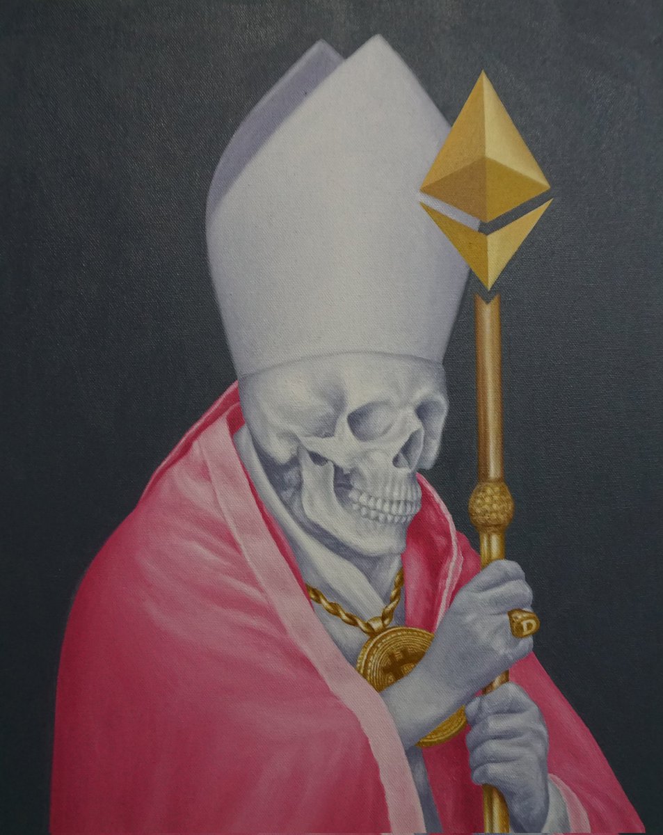 🔥New drop for today  
   'Decentralized'💀                        1/1 edition NFT of a original oil painting🎨
Available now on OpenSea
#nft #decentralized #painting #cryptocurrecy #nftcollector #NFTdrop
opensea.io/jittagarn