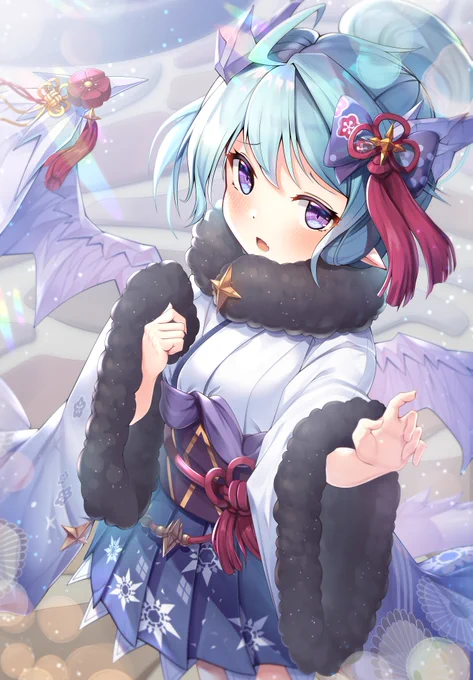 新年一発目!晴れ着シェフィちゃん描きました!
#プリコネR  
#イラスト
#シェフィ
#正月シェフィ 