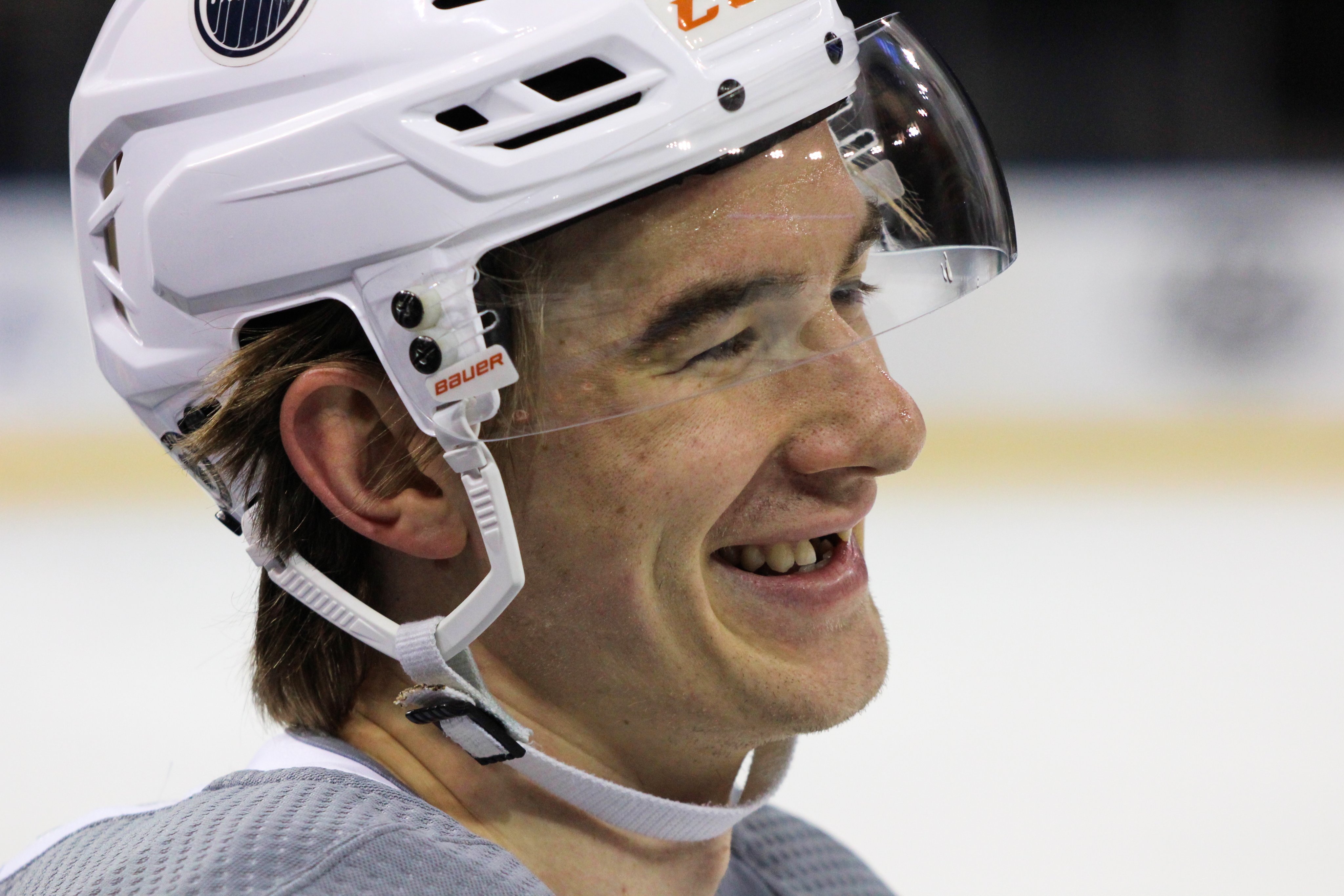 Oilersnation - Ryan McLeod. Unreal smile. #oilers #nhl #yeg