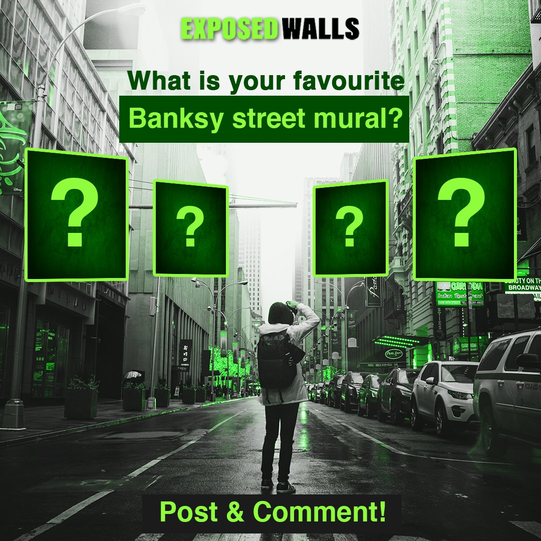 exposedwallsuk's tweet photo. We would love to hear about your favourite Bansky street mural in the comment section ❤️ 
For More Update Join Our Official Discord Nft Art Community below:
https://t.co/7nharqsNPZ

#NFT #NFTs #TellUs #StreetMural #NFTCommunity #NFTGiveaways #PinkMaskGorilla #StreetArt #Banksy https://t.co/fou29U9lkF