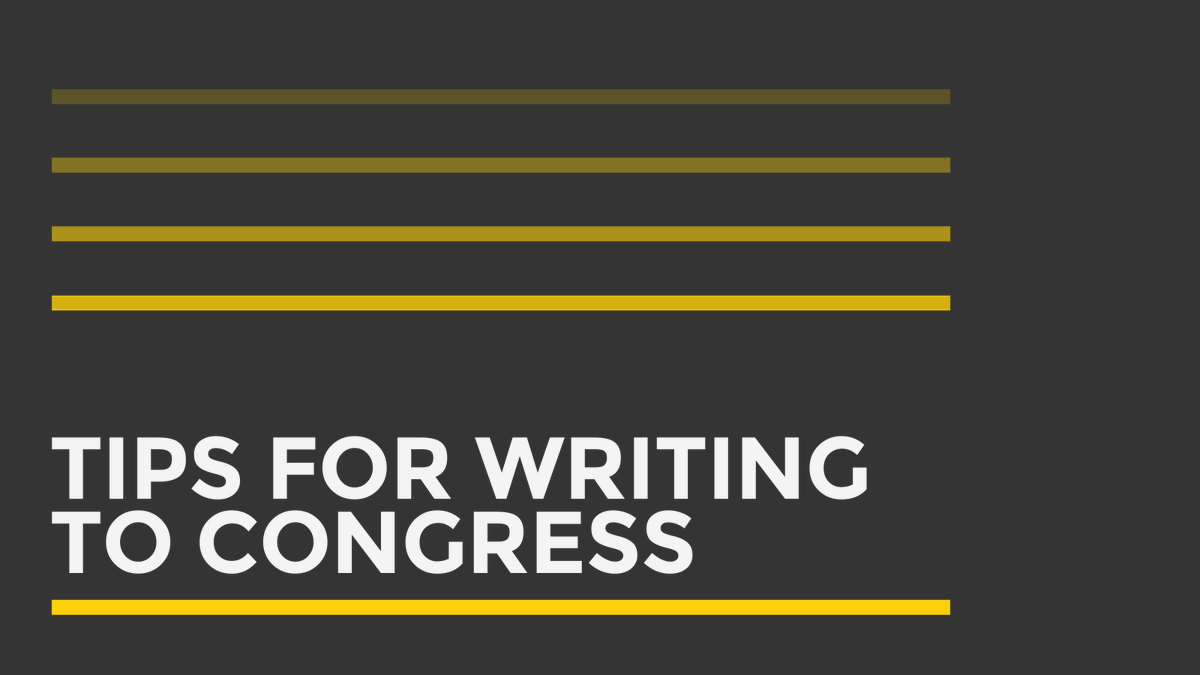 EntertainImpact's tweet photo. Writing your congressperson can feel intimidating, but it's actually simple. Today is National #WriteToCongressDay and we're offering 5 tips to help you deliver an effective message to your legislator.
Follow this guide to write an impactful letter to Congress. https://t.co/J94EulvEl1