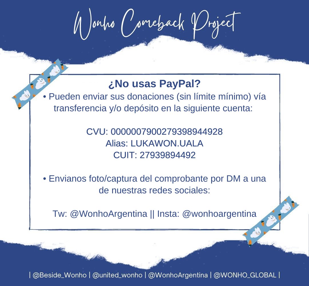 WonhoArgentina's tweet photo. [#WONHO COMEBACK PROJECT]

Wenee, sumate a ser voluntario en team de Streaming para MelOn &amp; song gift.

• Streaming Form: https://t.co/ib8isBofxq

• Song Gift Form: https://t.co/k0l0C1knzj

Disponible:
• Streaming: 41
• Song Gift: 168

Agregaremos más lugares disponibles+ https://t.co/zF43HCZGwG