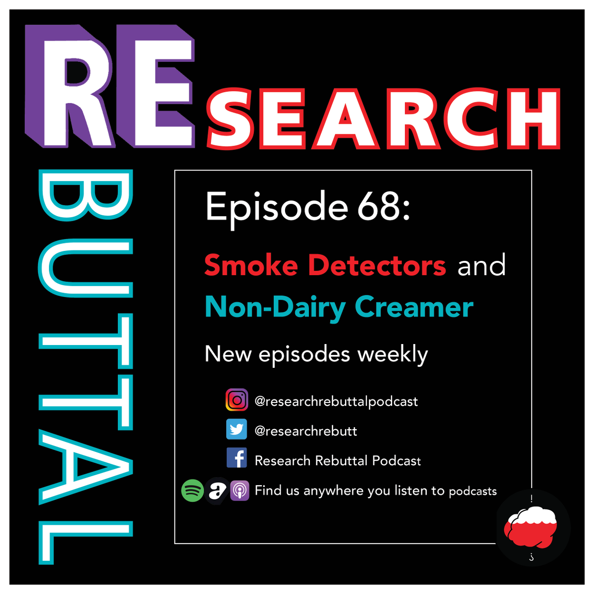 researchrebutt's tweet photo. New year new episode! Join us once again to learn about stupid smoke detectors and non-dairy creamer here https://t.co/SW7ri3yfAb
#researchrebuttalpodcast #research #fire #safety #science #coffee #cream #dairy #educational #podcast
@themystery558 @luckyisnotlucky https://t.co/4ShM1tvIQ3
