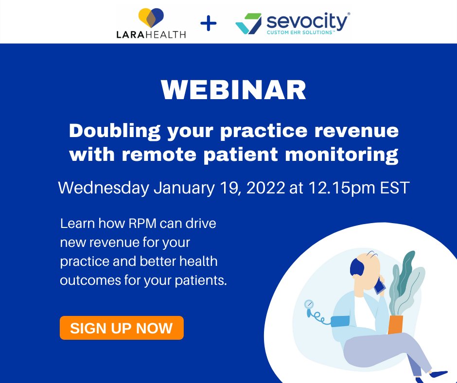 SevocityEHR's tweet photo. Sevocity is partnering with Lara Health to bring their customers a seamless solution for remote patient monitoring and other virtual care models.  Learn about the many benefits remote patient care brings to care teams - https://t.co/1f3DJcrBw4 https://t.co/TpFvWAROwq