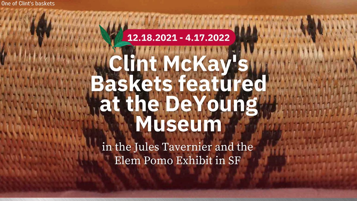 PepperwoodCA's tweet photo. ICYMI, this is happening @deyoungmuseum through April! If you're not familiar w/ #CANative #basketry, just know this is NOT something you'll wanna miss. If you ARE familiar w/ CA Native basketry... well then you already know that ;) 
Learn more https://t.co/f58z0HPiBa https://t.co/AxmXk2ciy2