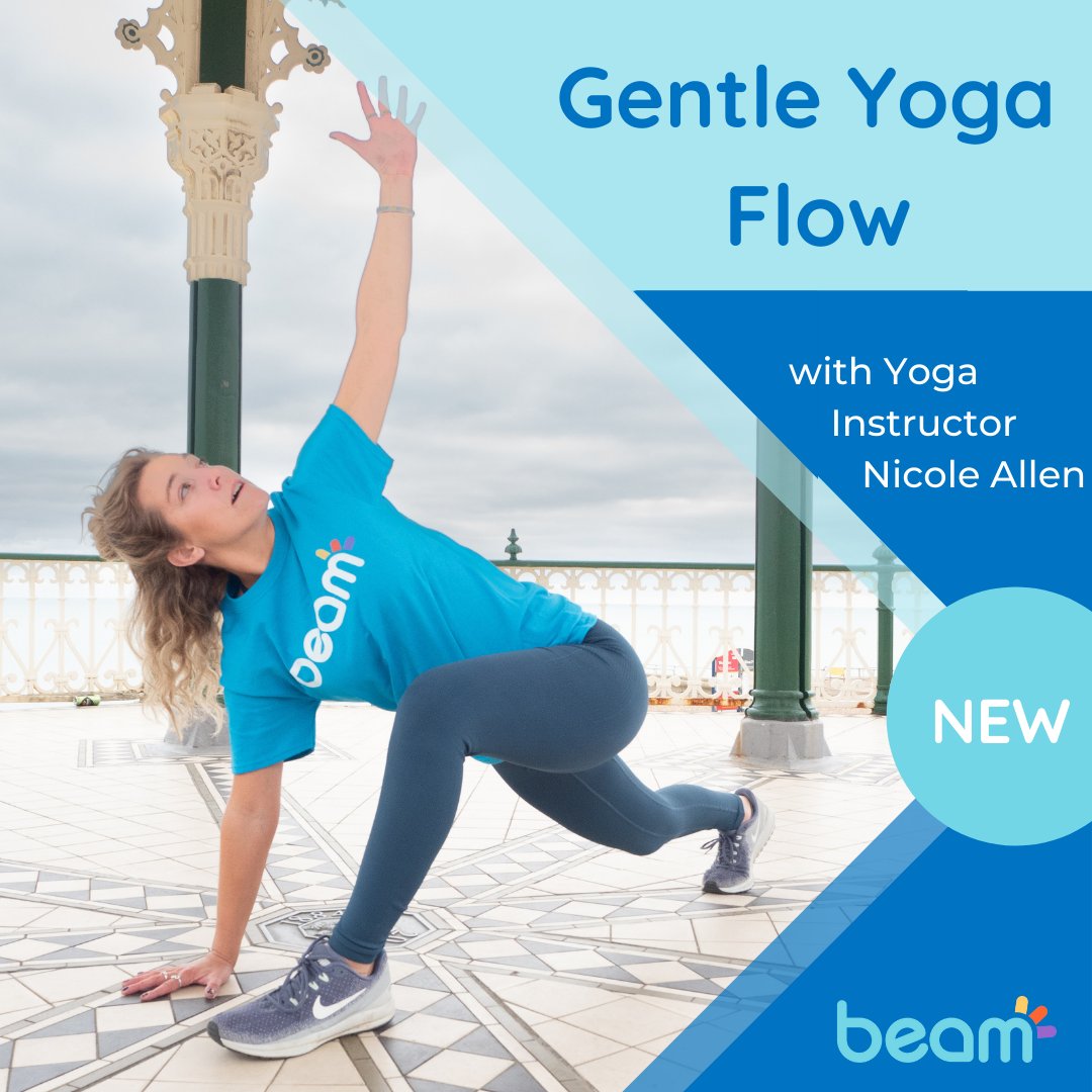 Beam_CF's tweet photo. Introducing our newest class, Gentle Yoga Flow with yoga instructor Nicole Allen! Nicole’s class will be every Tuesday @ 1pm EST through January. Head to the link in our bio to sign up! 🔗
#BeamFeelGood #MovementToFeelGood #CysticFibrosis #CFAwareness #YogaForCF #Gentleyoga https://t.co/otIFwkLJ3f