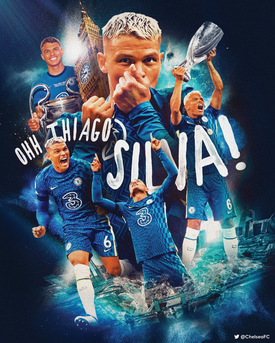 ChelseaFC's tweet photo. 🎶 Ohh Thiago Silva 🎶 https://t.co/Dt3a6w92Fp