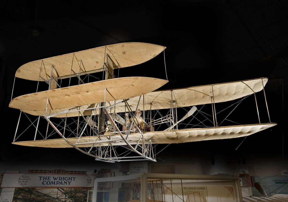 Wright Military flyer hanging in gallery