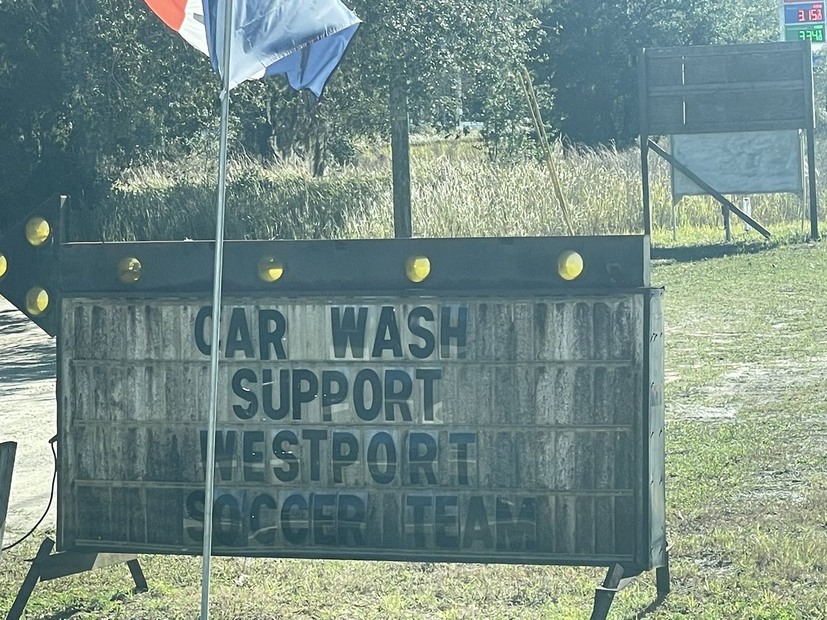 WPHSCareerLab's tweet photo. Come out today to support West Port girls soccer!!!  CAR WASH until 3pm at “Sunset Delights” in Summerfield.  @WestPortHigh @kkelly_fsu https://t.co/MPCyFvgxje