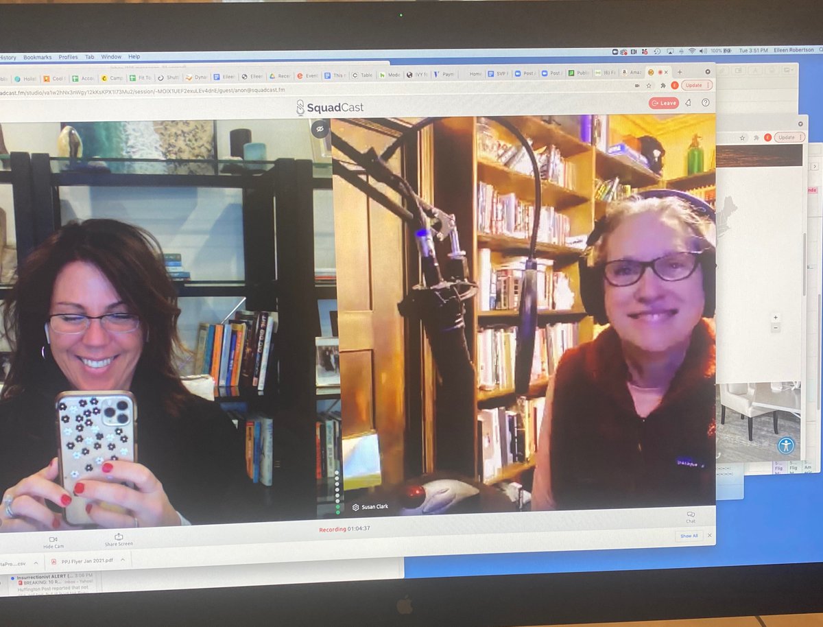 EileenRHamra's tweet photo. Recorded an exciting podcast last week with Susan Clark, who I met through my good friend, Jill.

Stand by for release... https://t.co/RmQdxhlove