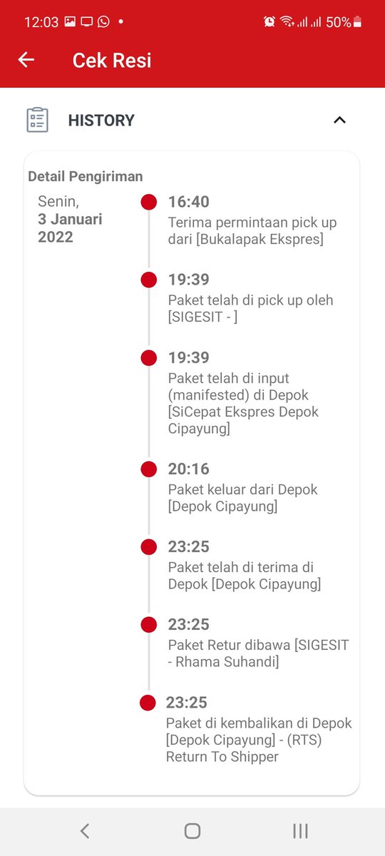 andysastrow's tweet photo. halo min @sicepat_ekspres kenapa paket saya ini resi 001446061940 diretur dan trx di @BukaBantuan bukalapak dibatalkan? https://t.co/3BqHZ1kbtA