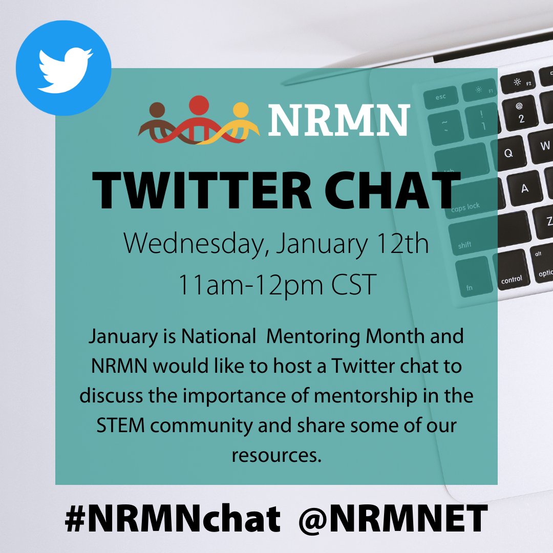 NRMNET's tweet photo. Happy #NationalMentoringMonth! 🎉 We have many activities planned for the month so stay tuned. To start off, join NRMN for a Twitter chat on January 12 at 11am CST! We will be discussing the importance of mentorship and sharing our resources.

Follow the hashtag #NRMNchat 🗣 https://t.co/AM3e75x3KC